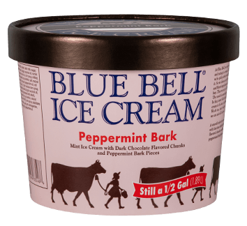Blue Bell Peppermint Bark Ice Cream half gallon