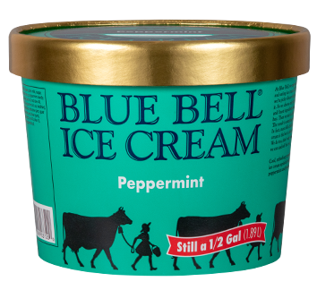 Blue Bell Peppermint Ice Cream half gallon