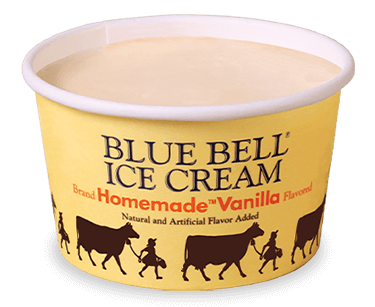 Blue Bell single serve cup Homemade Vanilla