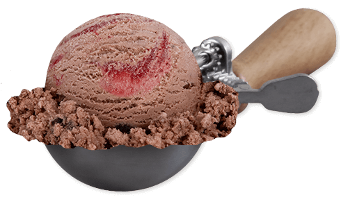 Scoop of Blue Bell Groom's Cake Ice Cream