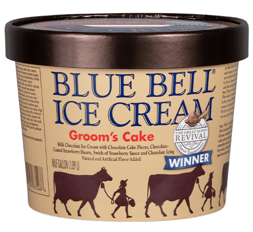 Blue Bell Groom's Cake Ice Cream in half gallon